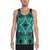 Polynesian Plumeria Mix Turquoise Black - Hawaii Men's Tank Top Turquoise - Polynesian Pride