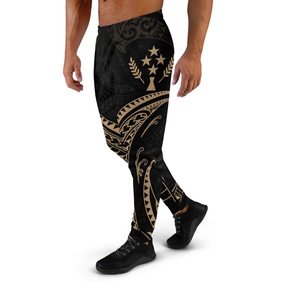 Kosrae Micronesia Sweatpant - Gold Tribal Wave - Polynesian Pride