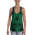 Polynesian Plumeria Mix Green Black Hawaii Women's Racerback Tank Top Art - Polynesian Pride