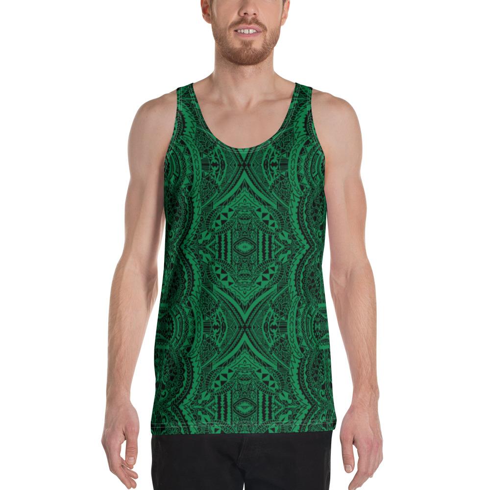 Polynesian Symmetry Green - Hawaii Men's Tank Top Green - Polynesian Pride