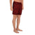 Polynesian Lauhala Mix Red Men's Athletic Long Shorts - Polynesian Pride