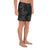 Polynesian Turtle Palm And Sea Pebbles Gray Men's Athletic Long Shorts - Polynesian Pride