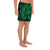 Polynesian Plumeria Mix Green Black Men's Athletic Long Shorts - Polynesian Pride