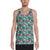 Tropical Strelitzia Blue Hawaii Men's Tank Top AH White - Polynesian Pride