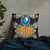 Yap State Pillow - Coat Of Arms With Tropical Flowers - Polynesian Pride