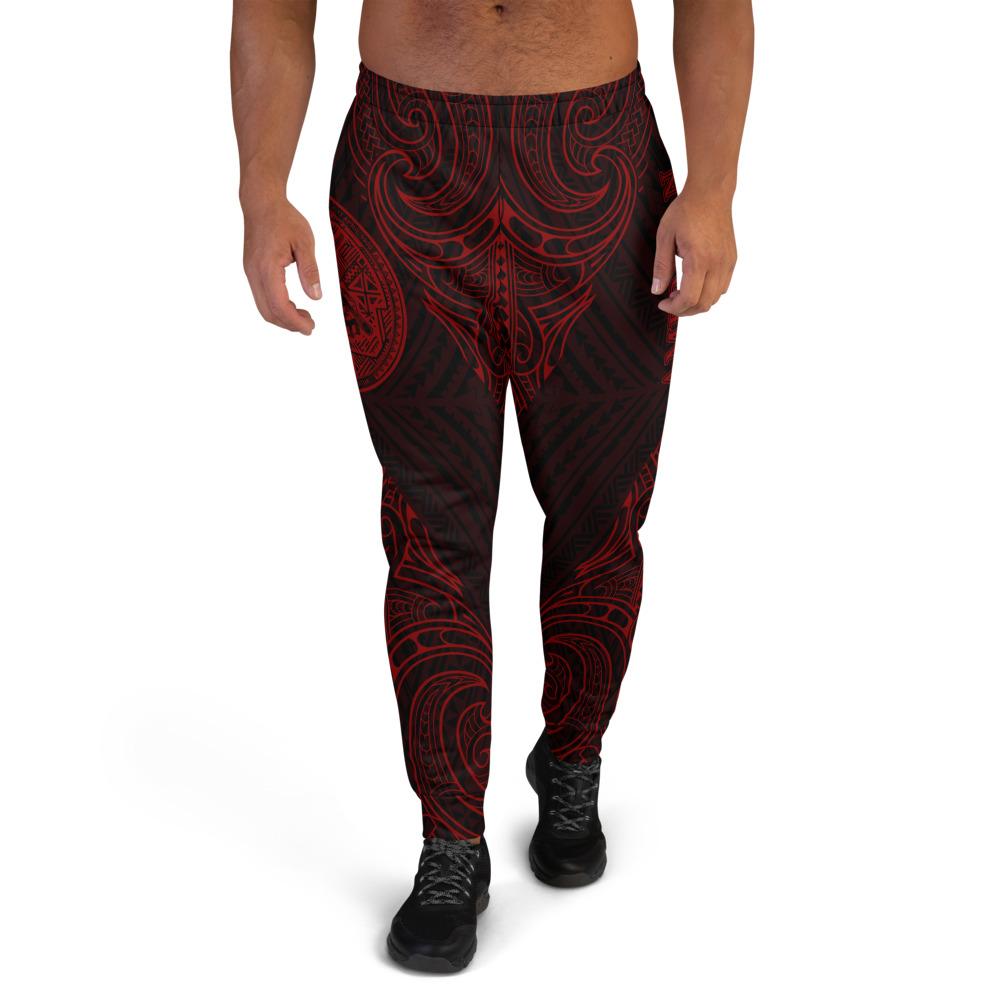 American Samoa Sweatpant - Polynesian Patterns Red Color Unisex Red - Black - Polynesian Pride