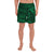 Polynesian Hawaiian Style Tribal Tattoo Green Men's Athletic Long Shorts Art - Polynesian Pride