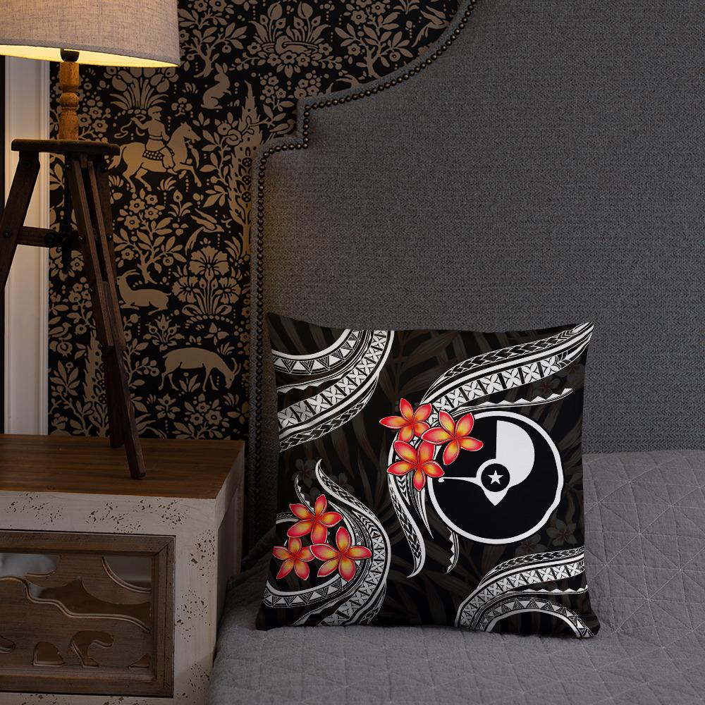 Yap Micronesian Pillow - White Plumeria - Polynesian Pride