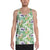 Tropical Orange Orchids Strelitzia Monstera Hawaii Men's Tank Top AH White - Polynesian Pride