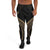 Kosrae Micronesia Sweatpant - Gold Tribal Wave Unisex Black - Polynesian Pride