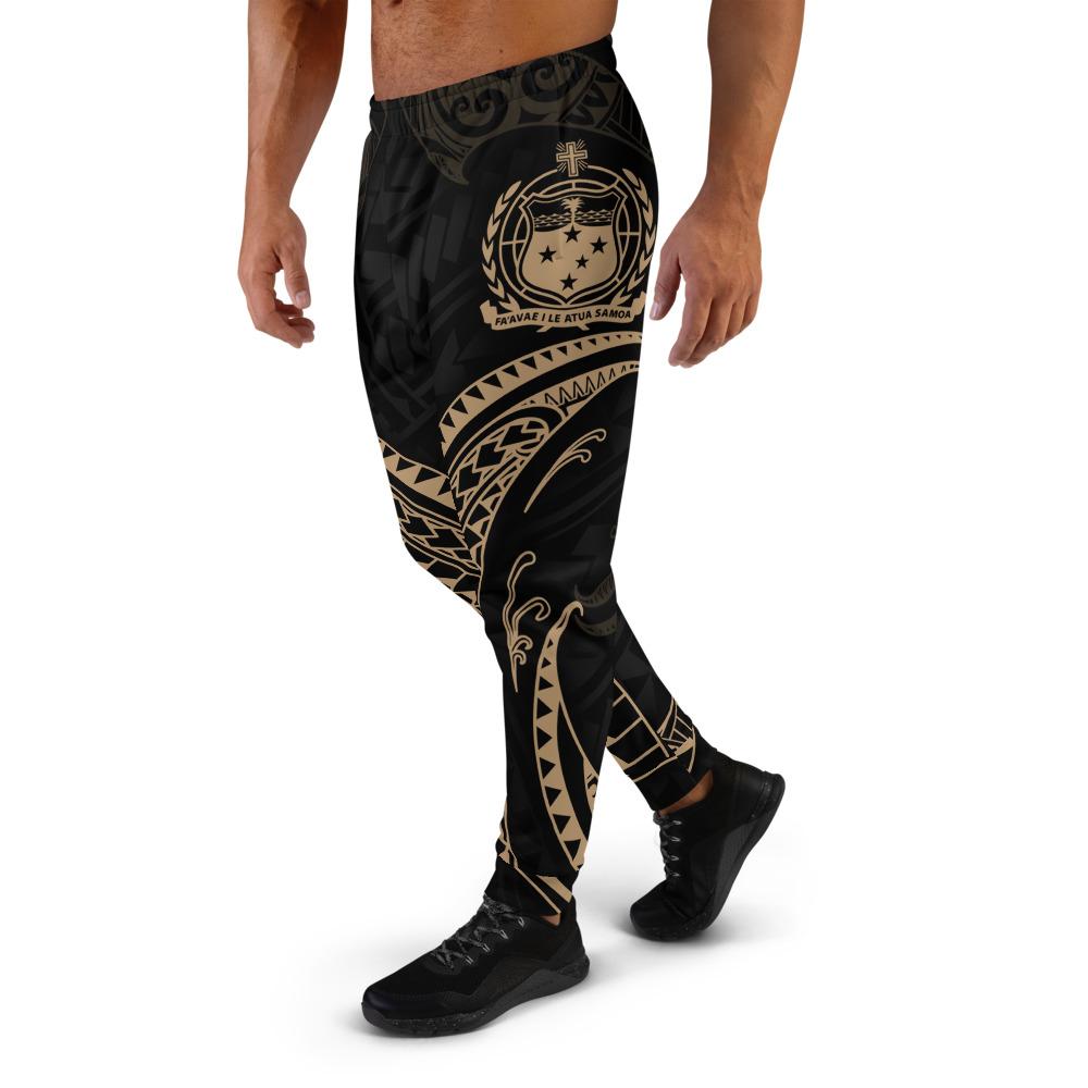 Samoa Polynesian Sweatpant - Gold Tribal Wave - Polynesian Pride