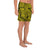 Polynesian Maori Lauhala Yellow Men's Athletic Long Shorts - Polynesian Pride