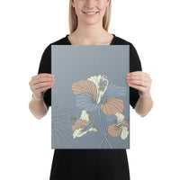 Hibiscus Art Canvas 12x16 Canvas White - Polynesian Pride