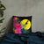 New Caledonia Polynesian Basic Pillow - Tropical Bouquet Pillow 18×18 Black - Polynesian Pride