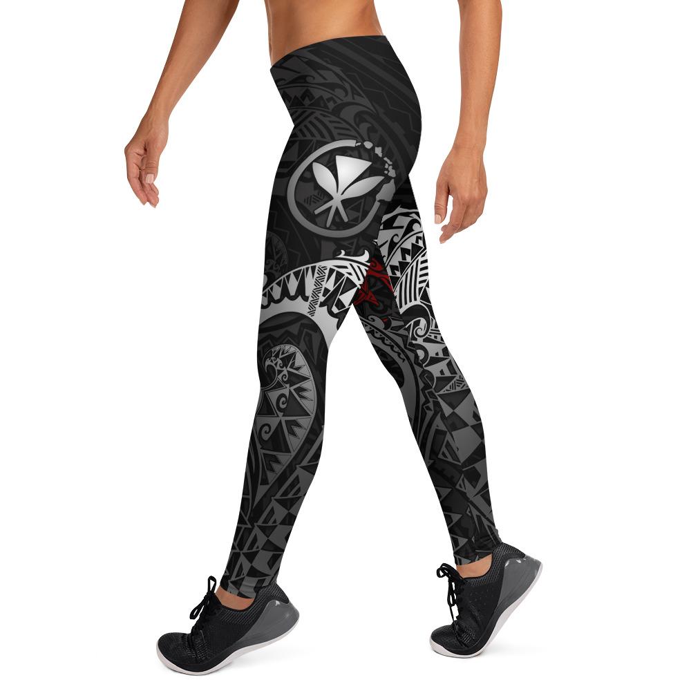 Polynesian Hawaii Women's Leggings - Polynesian Turtle (Red) - Polynesian Pride