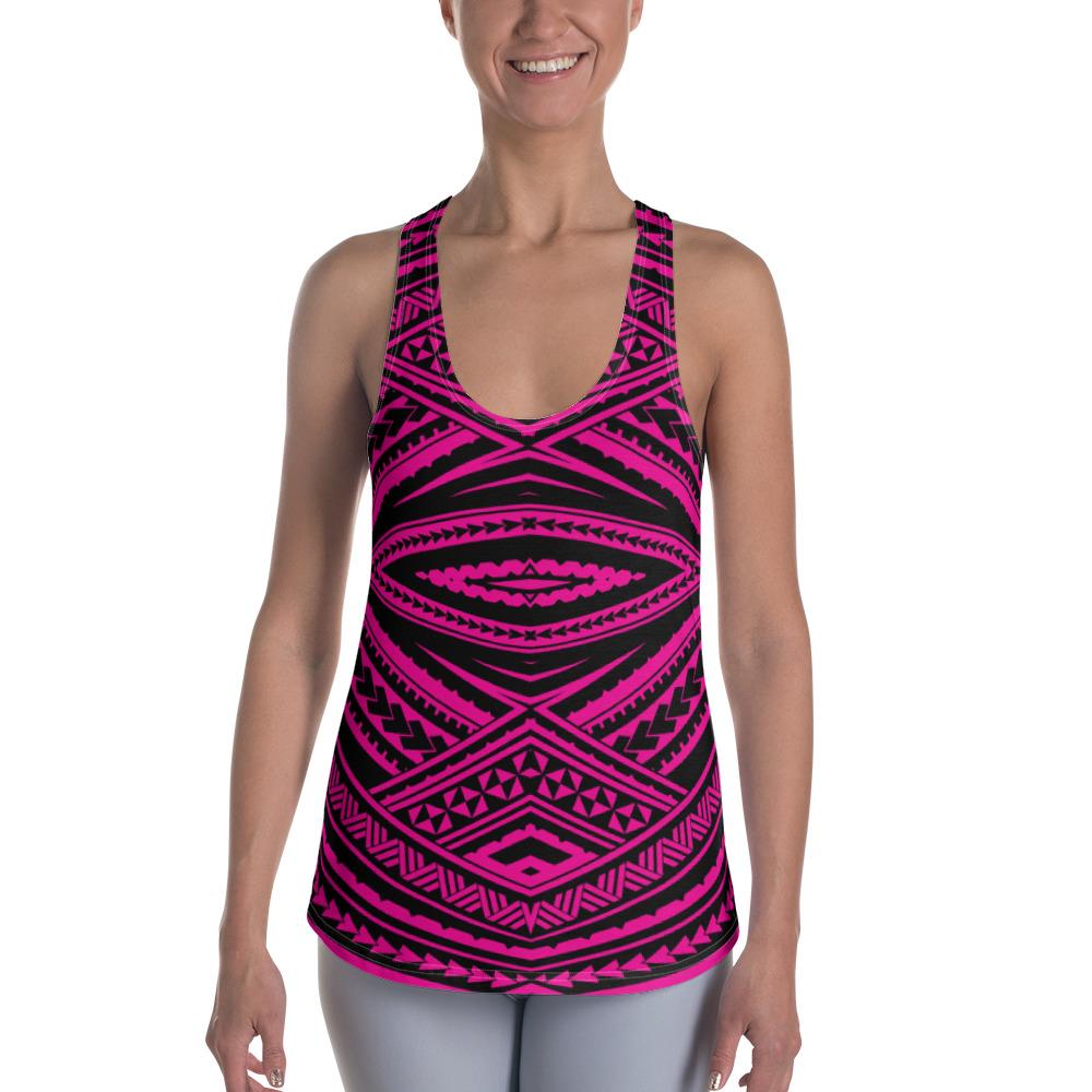 Polynesian Tatau Pink Hawaii Women's Racerback Tank Top Art - Polynesian Pride