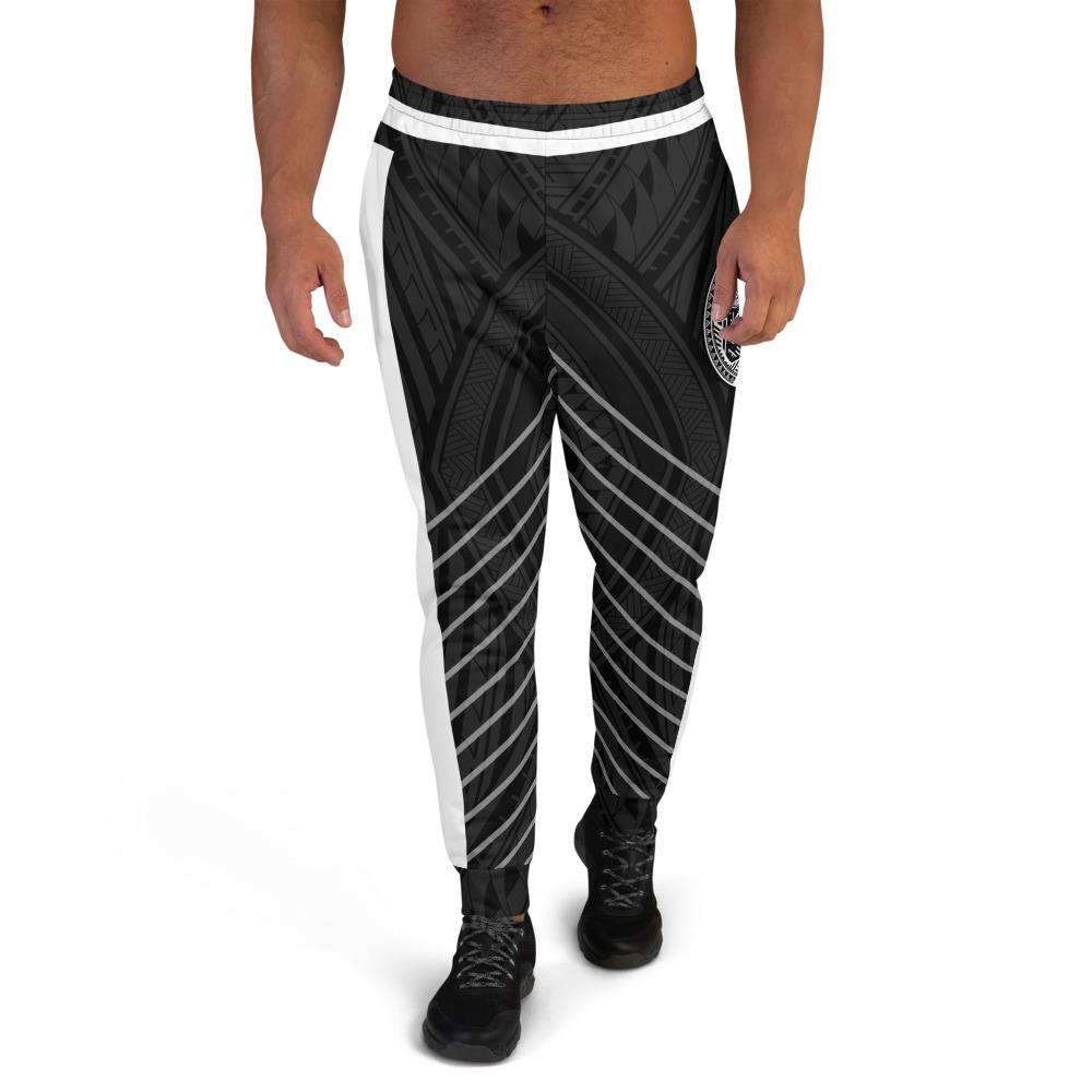 American Samoa Sweatpant - Line Style Polynesian Patterns Unisex Black - Polynesian Pride