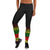 Polynesian Legging - Polynesian Design Reggae Style Legging Black - Polynesian Pride