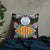 Marshall Islands Pillow - Coat Of Arms With Tropical Flowers 22×22 Black Pillow - Polynesian Pride