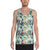 Tropical Flower, Plant And Leaf Pattern Hawaii Men's Tank Top AH White - Polynesian Pride