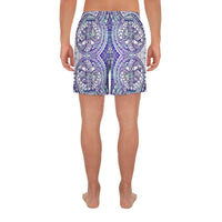 Polynesian Symmetry Gardient Violet Men's Athletic Long Shorts - Polynesian Pride