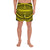 Polynesian Seamless yellow Men's Athletic Long Shorts Art - Polynesian Pride