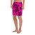 Polynesian Turtle Palm And Sea Pebbles Pink Men's Athletic Long Shorts - Polynesian Pride