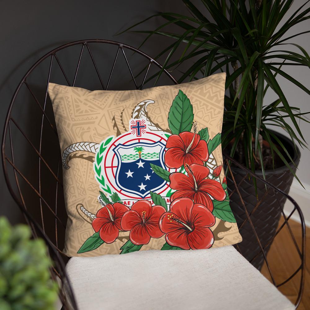 Samoa Polynesian Pillow - Hibiscus Coat of Arm - Polynesian Pride
