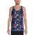 Tropical Palm Tree And Flower Hawaii Men's Tank Top AH White - Polynesian Pride