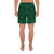 Polynesian Symmetry Green Men's Athletic Long Shorts - Polynesian Pride