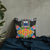 Samoa Pillow - Coat Of Arms With Tropical Flowers 18×18 Black Pillow - Polynesian Pride