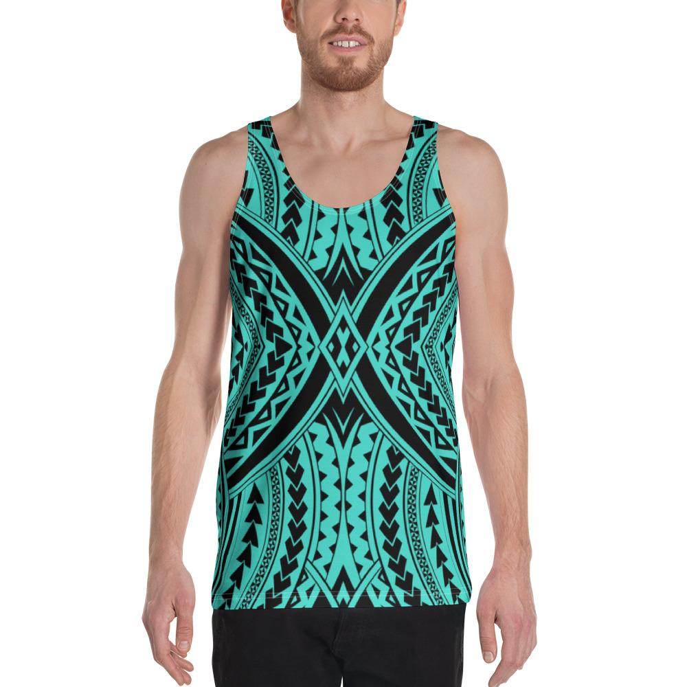 Polynesian Tradition Turquoise - Hawaii Men's Tank Top Turquoise - Polynesian Pride