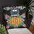 Samoa Pillow - Coat Of Arms With Tropical Flowers - Polynesian Pride