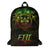 Fiji Polynesian Backpack - Hibiscus Flower Frame Vintage Reggae Reggae - Polynesian Pride