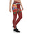 Tahiti Polynesian Leggings - Hibiscus Coat of Arm Red - Polynesian Pride