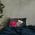 Samoa Polynesian Basic Pillow - Tropical Bouquet Pillow 20×12 Black - Polynesian Pride