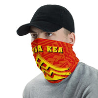 Hawaiian Bandana Mauna Kea Spearhead Polynesian Neck Gaiter - AH - Red - Polynesian Pride