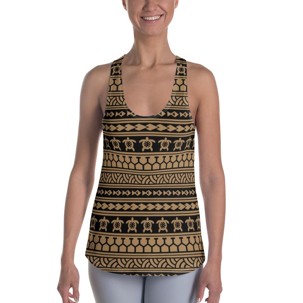 Polynesian Tattoo Tribal Gold Hawaii Women's Racerback Tank Top Art - Polynesian Pride