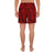 Polynesian Maori Lauhala Red Men's Athletic Long Shorts - Polynesian Pride