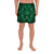 Polynesian Plumeria Mix Green Black Men's Athletic Long Shorts Art - Polynesian Pride