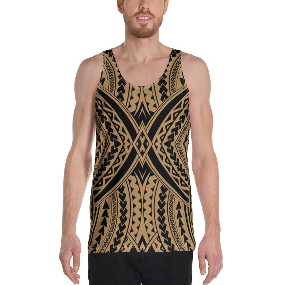 Polynesian Tradition Gold - Hawaii Men's Tank Top Gold - Polynesian Pride