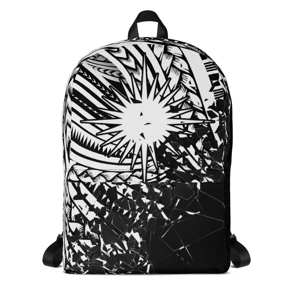 Marshall Islands Polynesian Backpack - Broken Mirror WHITE - Polynesian Pride