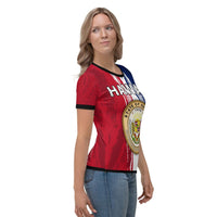 Personalized Hawaii Polynesian Seal Of Hawaii Womens T Shirt Oliver Style - Polynesian Pride