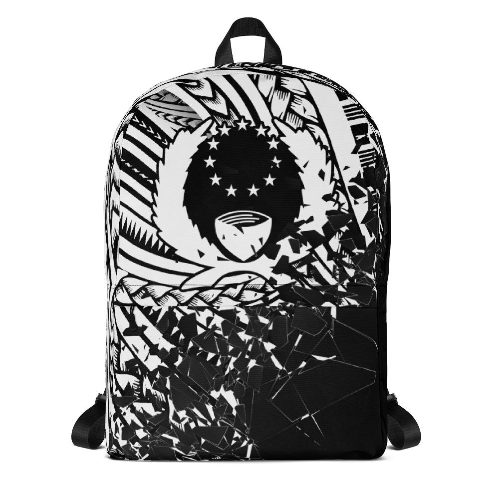 Pohnpei Micronesian Backpack - Broken Mirror WHITE - Polynesian Pride