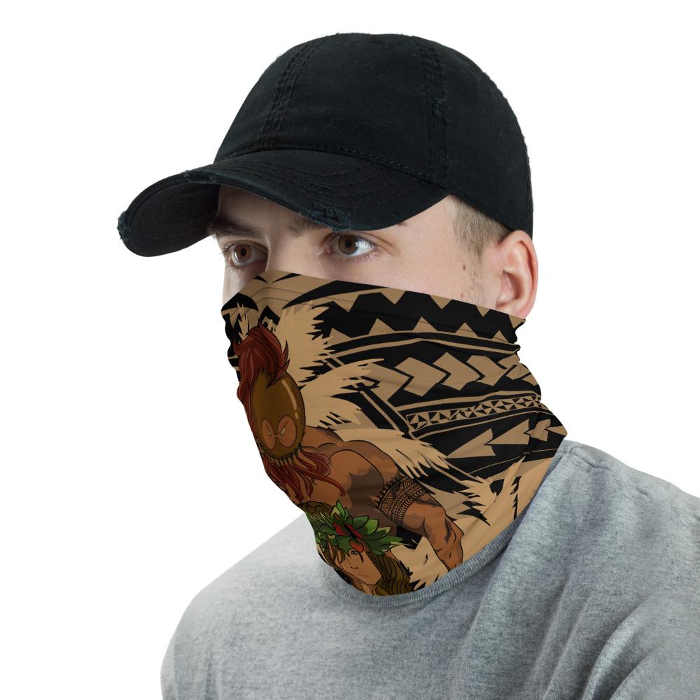 Polynesian Warrior Hula Girl Kanaka Hawaiian Bandana Anchor Neck Gaiter - AH - Gold - Polynesian Pride