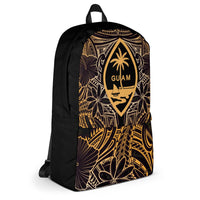 Guam Polynesian Backpack - Gold Hibiscus Coat Of Arms - Polynesian Pride