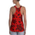 Polynesian Turtle Palm And Sea Pebbles Red Hawaii Women's Racerback Tank Top - Polynesian Pride