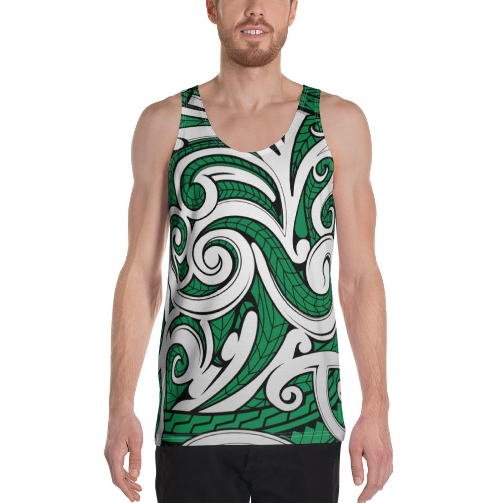 Polynesian Maori Ethnic Ornament Green - Hawaii Men's Tank Top Green - Polynesian Pride