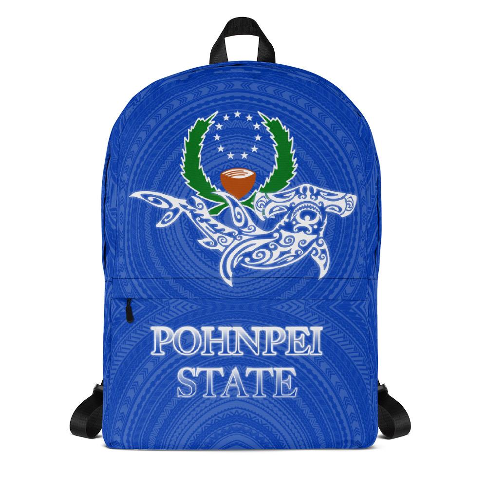 Pohnpei Backpack - Shark With Coat Of Arms Unisex - Polynesian Pride