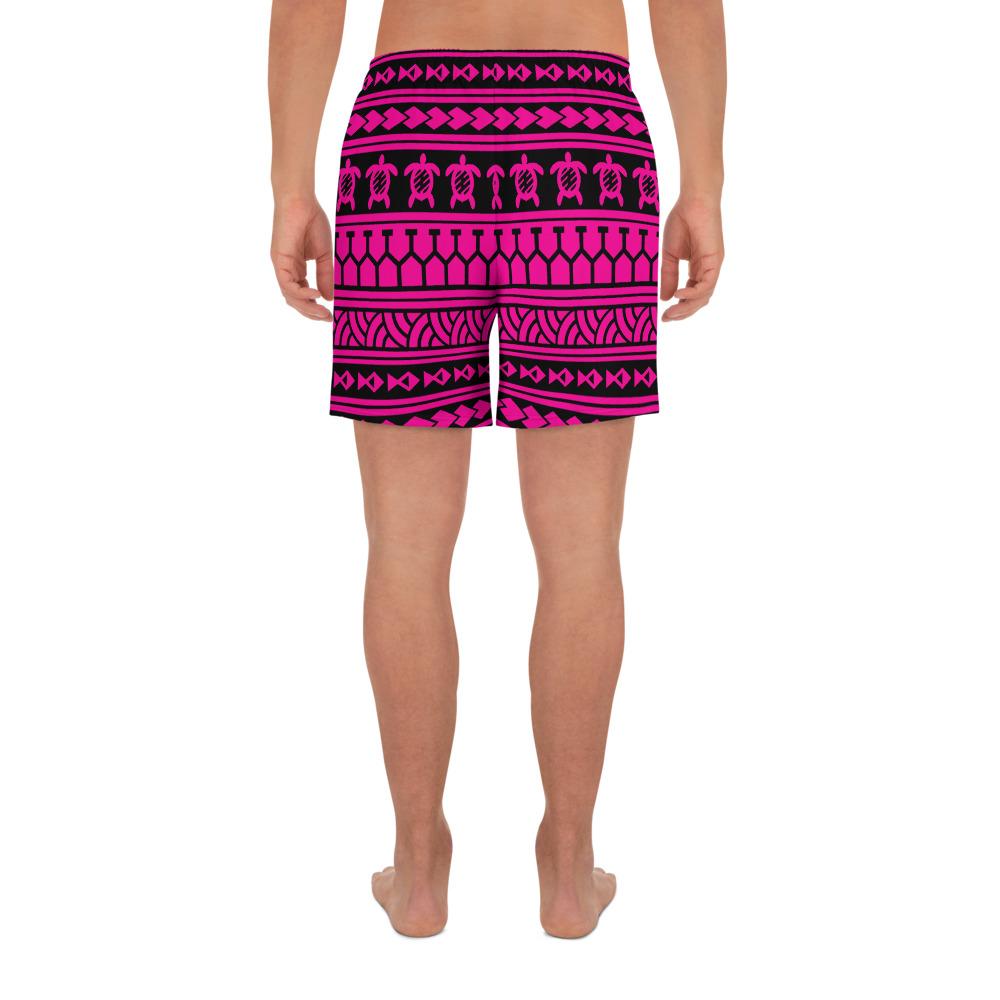 Polynesian Tattoo Tribal Pink Men's Athletic Long Shorts - Polynesian Pride
